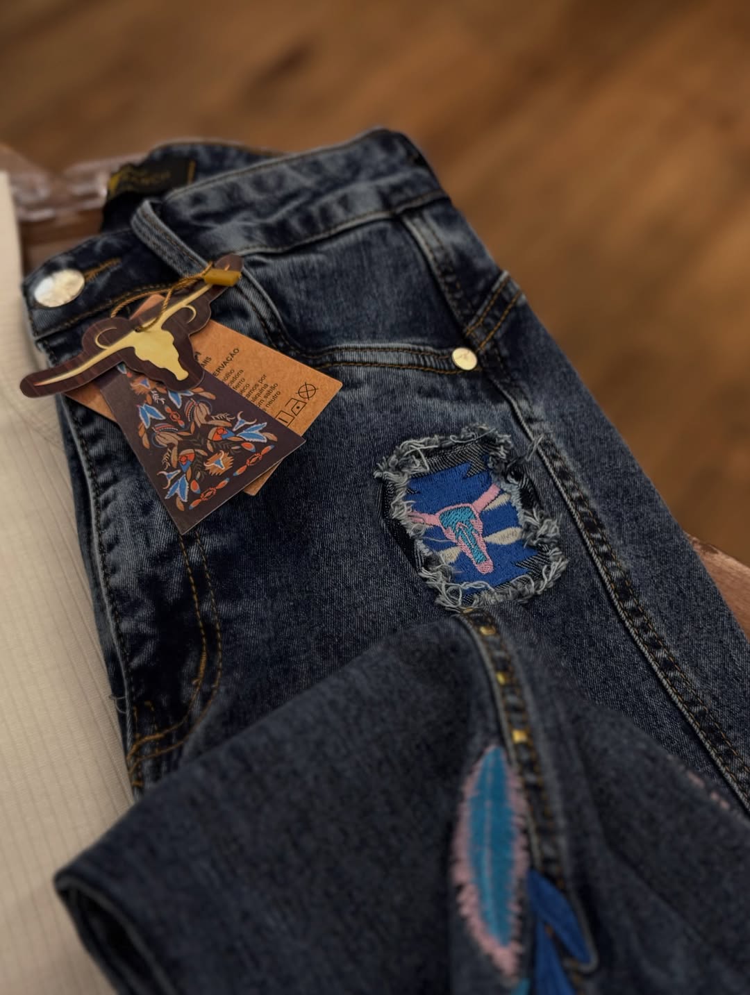 Calça Jeans Cowgirl Texas Bordada