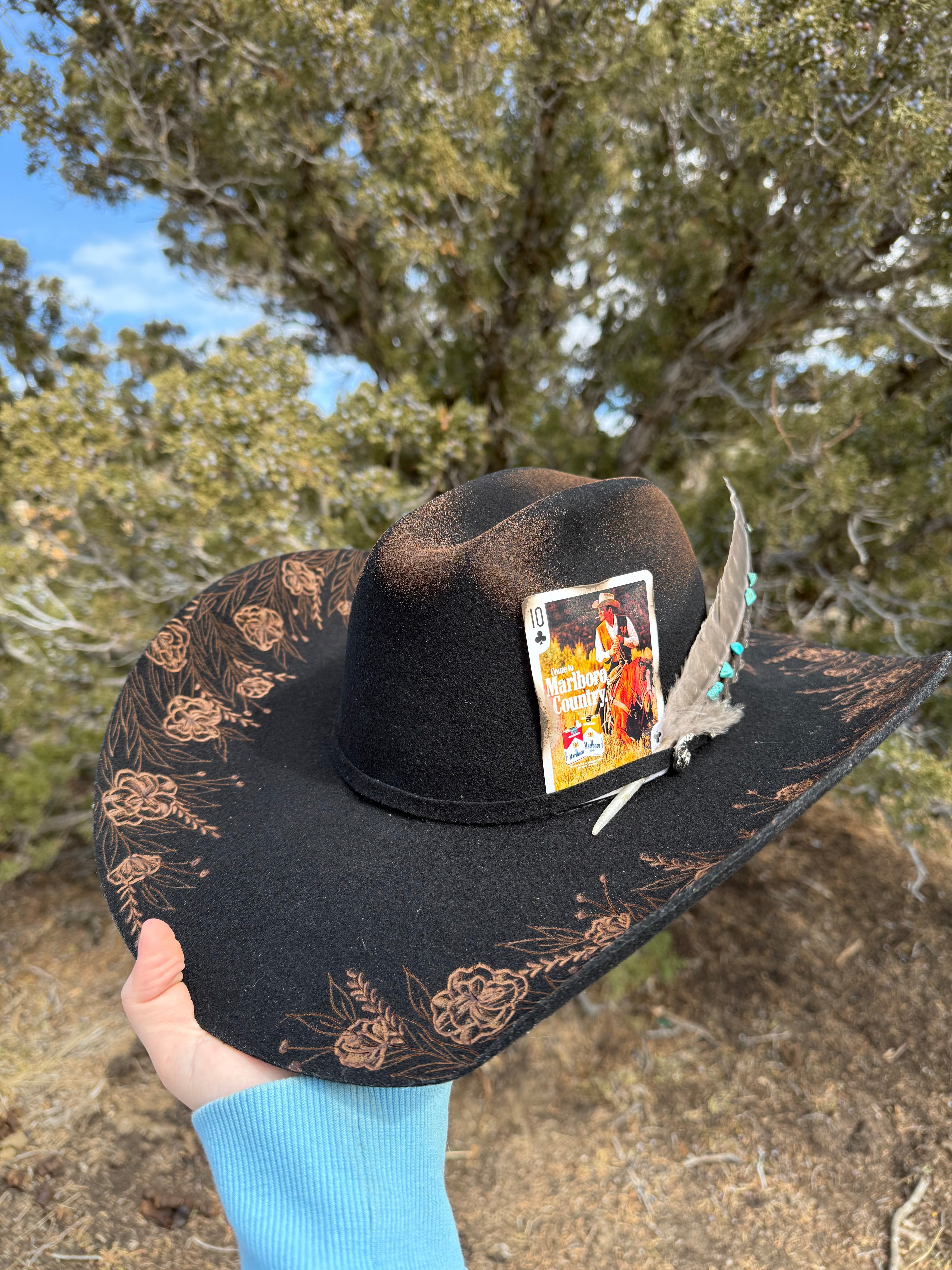 Chapéu Country Alma Western na cor Creme - chapéu country Frutos do Couro