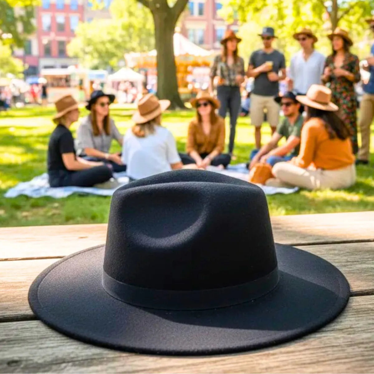 Chapéu Fedora Camurça Feltro Veludo Aba Reta Media Unissex
